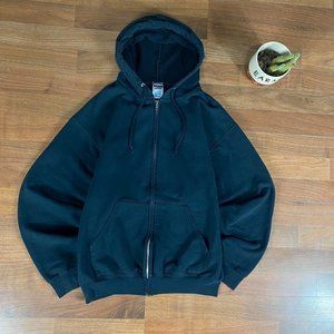 Vintage VTG Y2K Essential Boxy Blank Black Sweatshirt